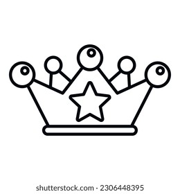 Crown ranking icon outline vector. Medal winner. Top win