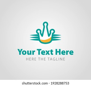 Crown. Ready logo. Green and yellow
