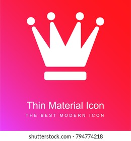 Crown red and pink gradient material white icon minimal design