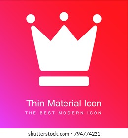 Crown red and pink gradient material white icon minimal design