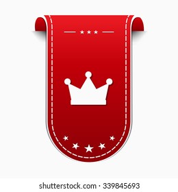 Crown Red Vector Icon Design