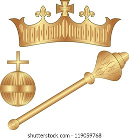 Crown Regalia - Crown, Scepter, Orb