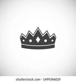 Crown related icon on background for graphic and web design. Simple illustration. Internet concept symbol for website button or mobile app.