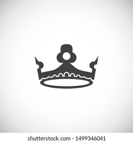 Crown related icon on background for graphic and web design. Simple illustration. Internet concept symbol for website button or mobile app.