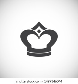 Crown related icon on background for graphic and web design. Simple illustration. Internet concept symbol for website button or mobile app.