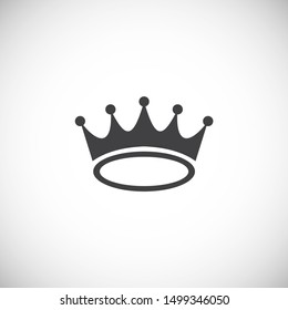 Crown related icon on background for graphic and web design. Simple illustration. Internet concept symbol for website button or mobile app.