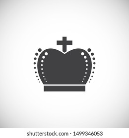 Crown related icon on background for graphic and web design. Simple illustration. Internet concept symbol for website button or mobile app.