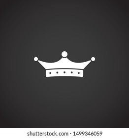 Crown related icon on background for graphic and web design. Simple illustration. Internet concept symbol for website button or mobile app.