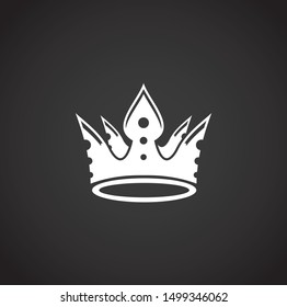 Crown related icon on background for graphic and web design. Simple illustration. Internet concept symbol for website button or mobile app.