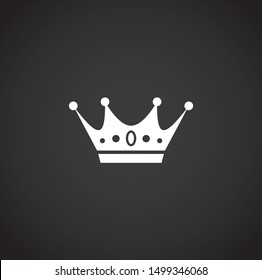 Crown related icon on background for graphic and web design. Simple illustration. Internet concept symbol for website button or mobile app.