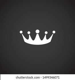 Crown related icon on background for graphic and web design. Simple illustration. Internet concept symbol for website button or mobile app.