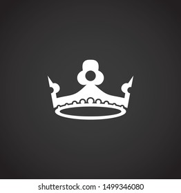 Crown related icon on background for graphic and web design. Simple illustration. Internet concept symbol for website button or mobile app.