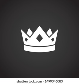 Crown related icon on background for graphic and web design. Simple illustration. Internet concept symbol for website button or mobile app.