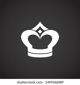 Crown related icon on background for graphic and web design. Simple illustration. Internet concept symbol for website button or mobile app.