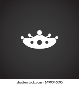 Crown related icon on background for graphic and web design. Simple illustration. Internet concept symbol for website button or mobile app.