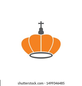 Crown related icon on background for graphic and web design. Simple illustration. Internet concept symbol for website button or mobile app.