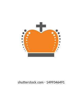 Crown related icon on background for graphic and web design. Simple illustration. Internet concept symbol for website button or mobile app.