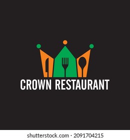 crown restaurant logo vector illustration