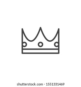 Crown, reward line icon. linear style sign for mobile concept and web design. Royal crown outline vector icon. Symbol, logo illustration. Vector graphics