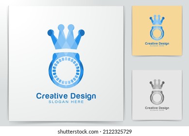 crown and ring marriage. wedding logo Ideas. Inspiration logo design. Template Vector Illustration. Isolated On White Background