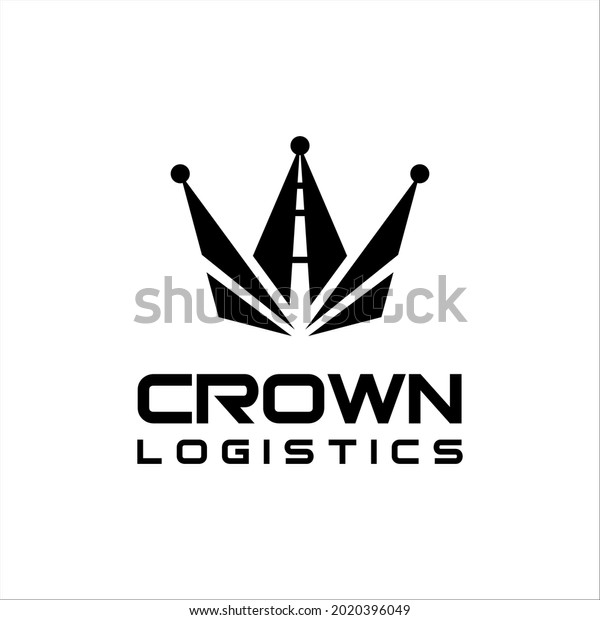 crown road logistic logo\
design vector