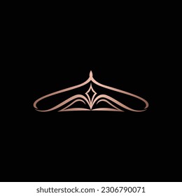 plantilla de vector de oro de rosa