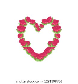 crown of roses isolated icon