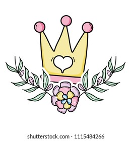 crown royal with branches leaves and flower