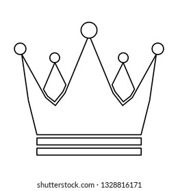 Crown Royal Imperial icon schematic from black lines on white background. Vector illustration.