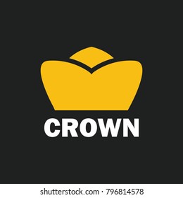 Crown royal king vector logo design abstract emblem premium gold illustration isolated
