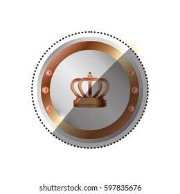 Crown royal luxury icon vector illustration graphic design