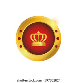 Crown royal luxury icon vector illustration graphic design