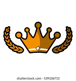 Crown royal symbol icon vector illustration graphic design