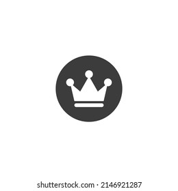 Crown Royalty Icon Isolated on Black and White Vector Graphic