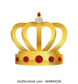 crown royalty king queen icon. Isolated and flat illustration. Vector graphic