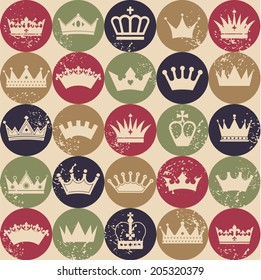 Crown seamless pattern.