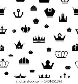 crown seamless pattern background icon.
