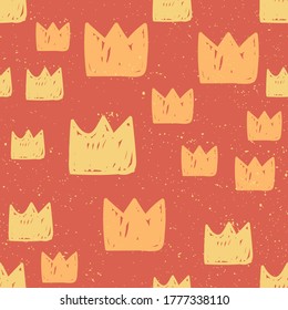 Crown. Seamless pattern, great design for any purposes. Abstract modern graphic element. Geometric background fashion pattern. Abstract cover, backdrop, pattern, wallpaper.