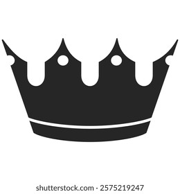 Crown set icon isolated. Queen king crown luxury royal on transporant background. Linear and silhouette icon.