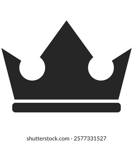 Crown set icon isolated. Queen king crown luxury royal on transporant background. Linear and silhouette icon.