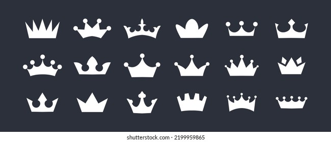 Crown set icon vector illustration