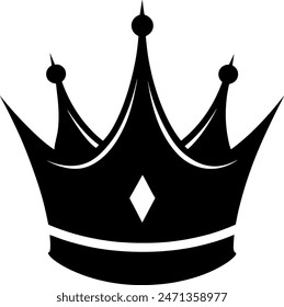         Crown set silhouette vector illustration.
