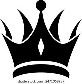         Conjunto de corona silueta Ilustración vectorial.
