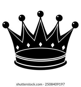 


        Conjunto de corona Ilustración vectorial de silueta.