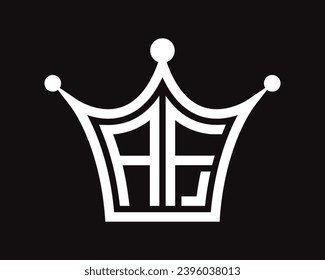 
Crown shape AF letter logo design vector art.