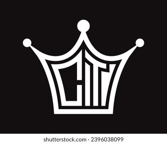 Kronform CT-Buchstaben Logo Design Vektorgrafik