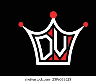 Kronform DV-Brief-Logo-Design Vektorgrafik