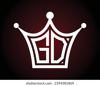 Kronform GD Buchstabe Logo Design Vektorgrafik