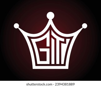 Kronform GT-Buchstaben Logo Design Vektorgrafik