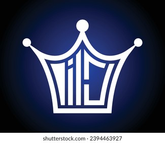 Kronform IJ Buchstaben Logo Design Vektorkunst.